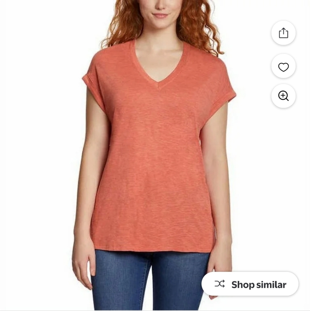 NWT Jessica Simpson Ladies' Knit V-Neck Top Pink XL‎